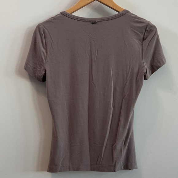 St. John Taupe Short Sleeve Tee with Embellishments - Picture 4 of 6